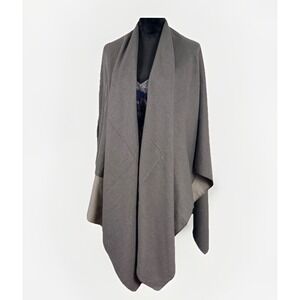 Rhea Gray Poncho Shawl Wrap One Size Soft Knit Layering Cape NWT